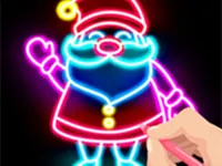 image Draw Glow Christmas - Draw  amp; Color