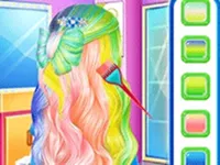 image Princess Fashion Rainbow Hairstyle Design